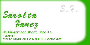 sarolta hancz business card
